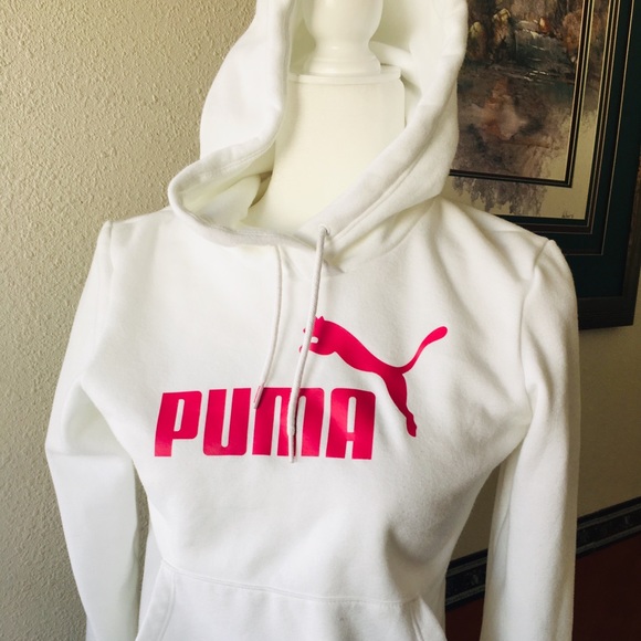 white puma hoodie womens